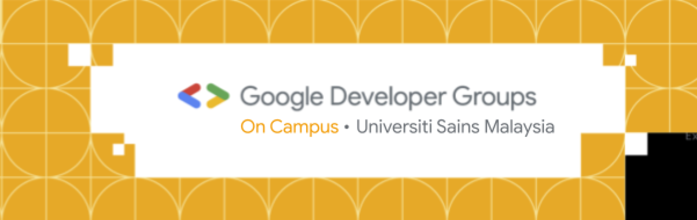 GDG on Campus Universiti Sains Malaysia chapter banner
